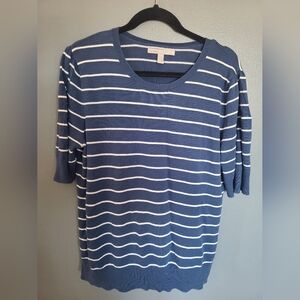 Old Navy Women's Blue Striped Top